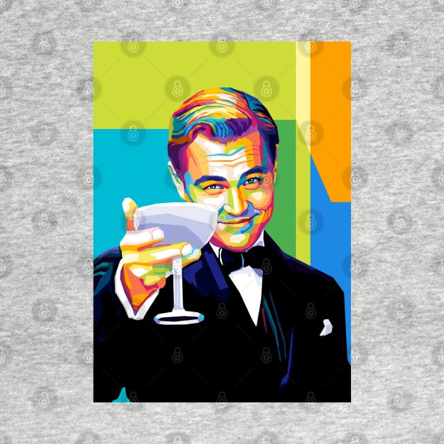 Leonardo Dicaprio Cheers Meme Pop Art by SiksisArt